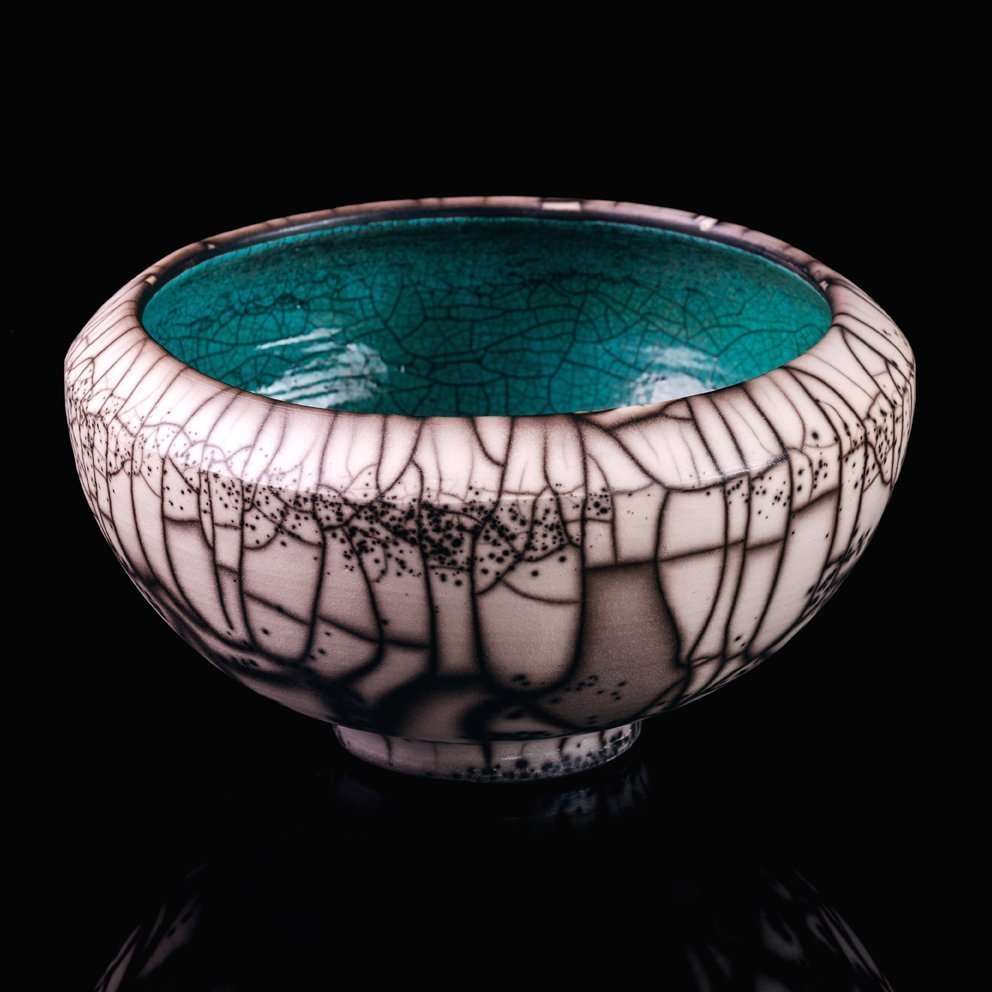 tabletop accessories-Naked Raku Large Bowl-Ceramic